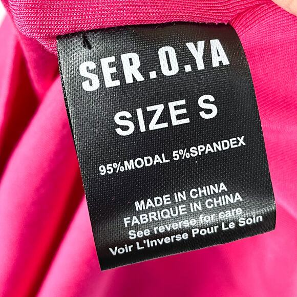 Ser.O.ya Brogan Dress Pink Jersey Crisscross Open Back Sleeveless Maxi Sz‎ S - Picture 14 of 14